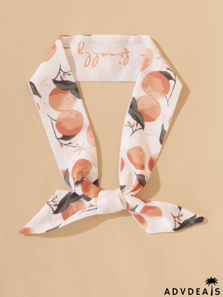 Fruit Print Twilly Scarf