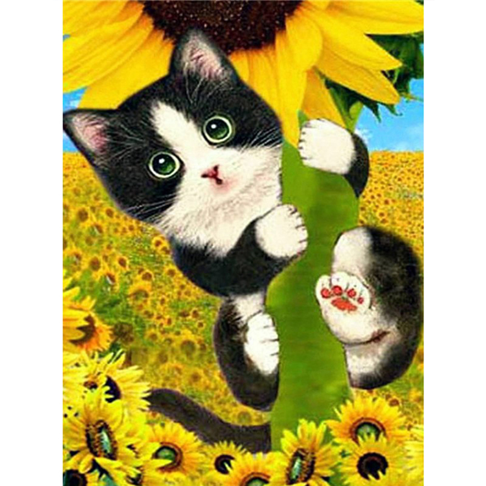 

(Multi-Size) Windowsill Black Cat - Round/Square Drill Diamond Painting - 30*40CM, Round diamond 30*40cm, 501 Original