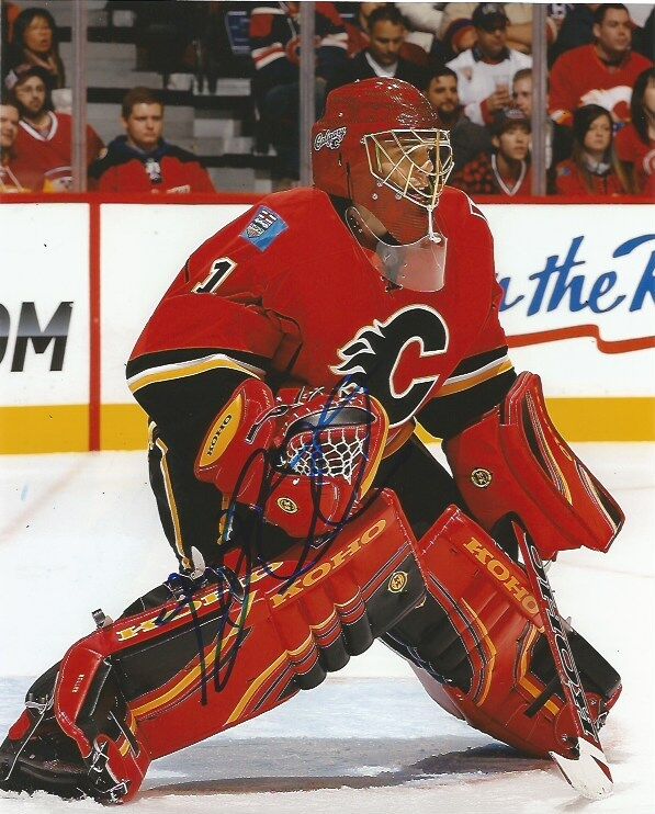 Calgary Flames Jonas Hiller Autographed Signed 8x10 NHL Photo Poster painting COA G