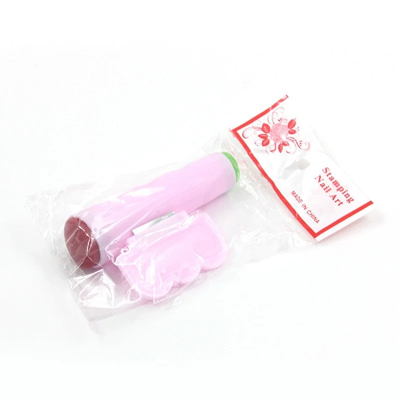 1Sets Nail Art Stamping Scraper Set,DIY Nail Beauty Decorations Stamper Template Tools,Salon Express Polish Konad Stamp