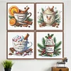 12pcs Christmas Drinks-11CT Stamped Cross Stitch Set 12.5*12.5cm/4.92*4.92in tapestrymarket