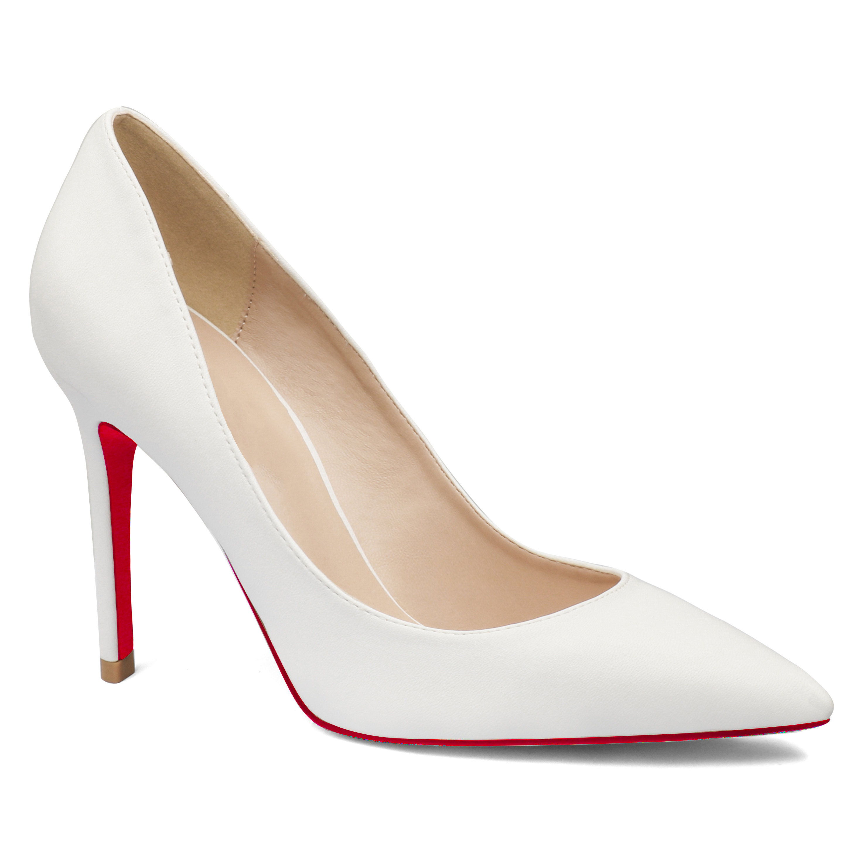 90mm Middle Heels Pointy Toe Red Soles Pumps-vocosishoes