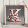Diamond Painting-DIY Full Round Drill Feather Letter K