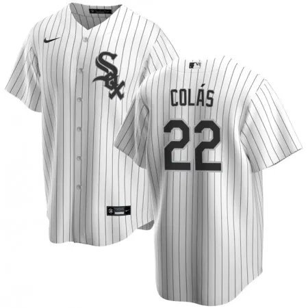 Men's Chicago White Sox #22 Oscar Colas  White Cool Base Stitched Jersey