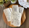 【6 PCS】Water Soluble Tall & Skinny Flowers Embroidery Pattern,peel and stick paper for ornaments