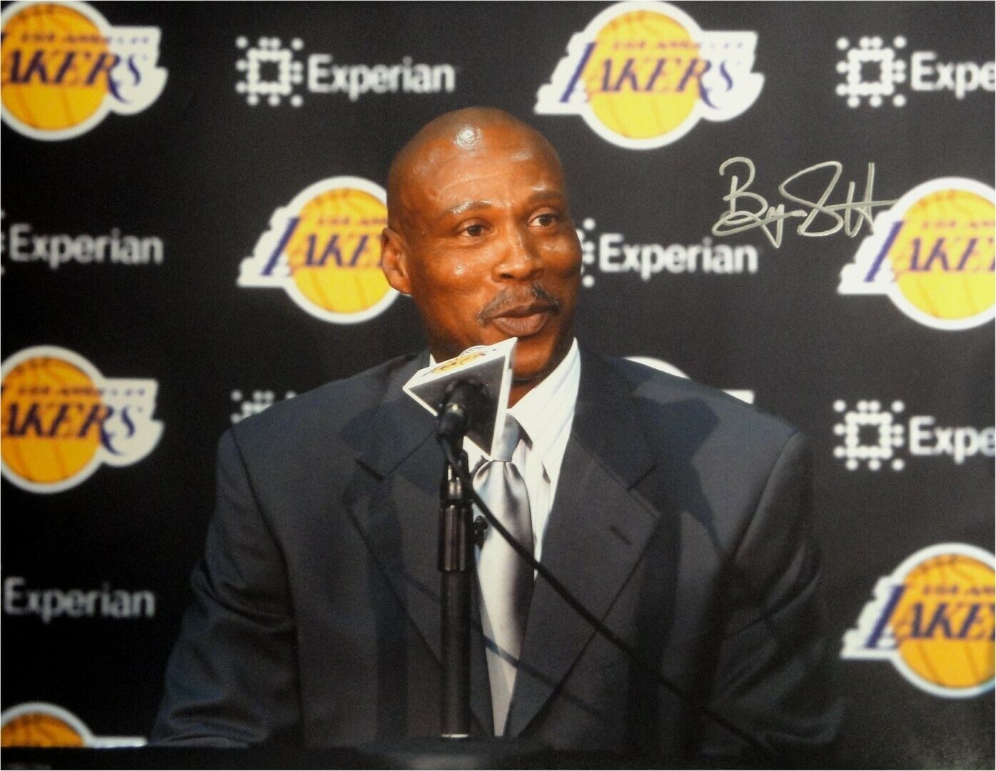 Byron Scott Hand Signed Autographed 16x20 Photo Poster painting Los Angeles Lakers Interview COA