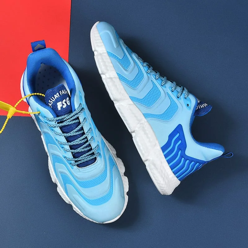 Men Sneakers Lace-up Mens Shoes Lightweight Cushion Sneakers Striped Luminous Men's Shoes Casual Shoes For Men Zapatillas Hombre