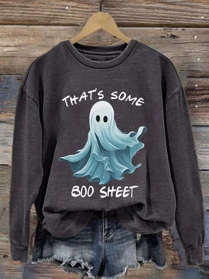 Women's That's Some Boo Sheet Halloween Casual Sweatshirt