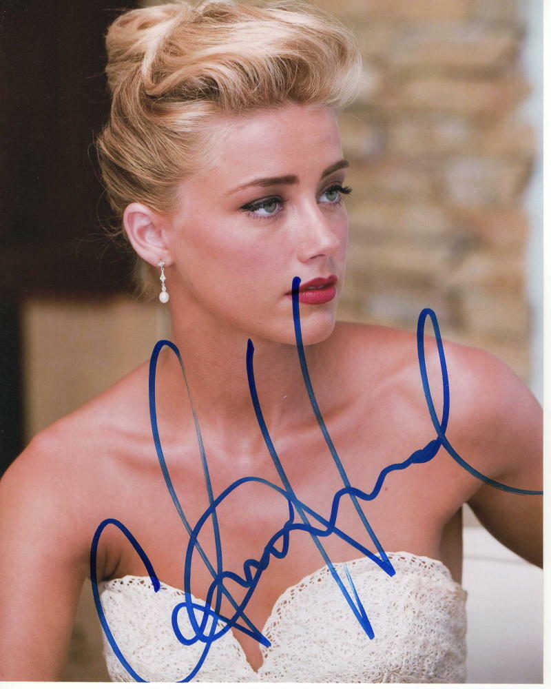 AMBER HEARD SIGNED AUTOGRAPHED 8X10 Photo Poster painting - VERY SEXY, AQUAMAN, BEAUTIFUL