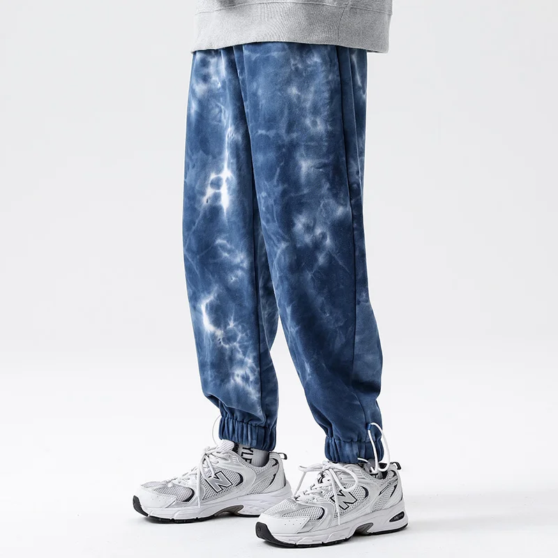 Aonga Sweatpants For Man 100%Cotton Camouflage Printing Drawstring Casual Trousers Outdoor Basic Loose Jogging Pants Spring Knit Pants aonga