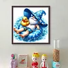 Swimming Gnome-18CT Stamped Cross Stitch 30*30cm/11.81*11.81in
