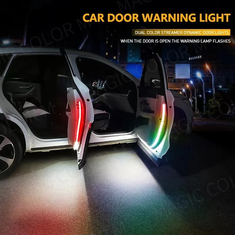 Car door welcome light flashing warning light