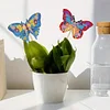 (US Local)6Pcs Diamond Painting Kits Garden Stakes Diamond Art Kits (Butterfly A)