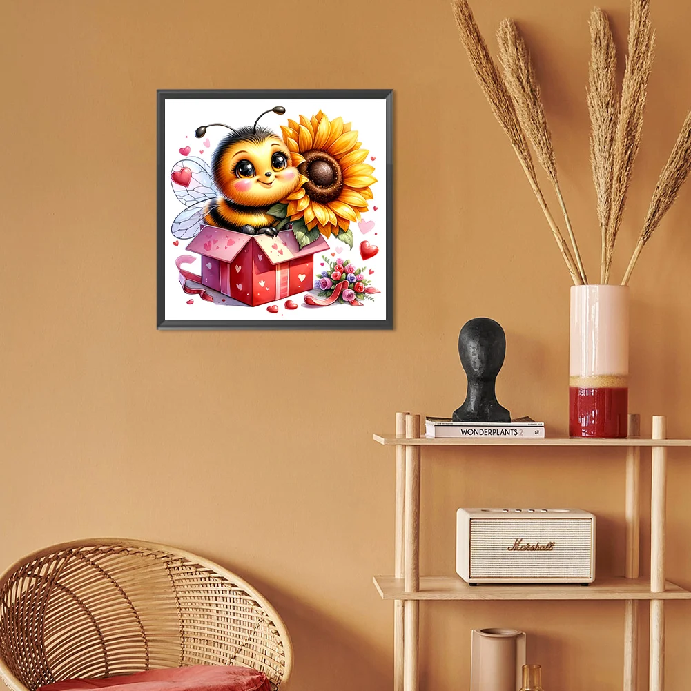 Diamond Painting - Full Round Drill - Cute Bee(Canvas|30*30cm)