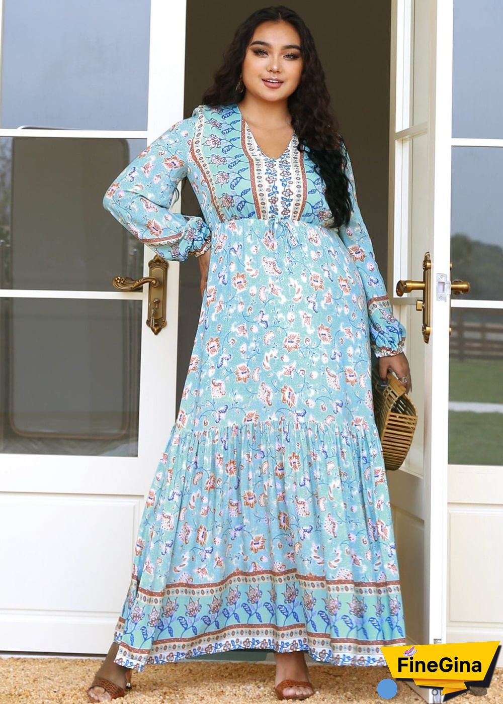 Boho Plus Size Waimea Maxi Dress For Women