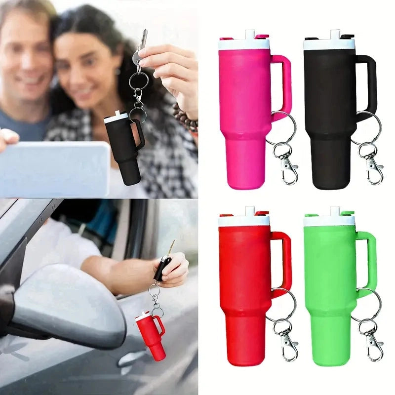Minimalist Cup Solid Color Plastic Unisex Keychain