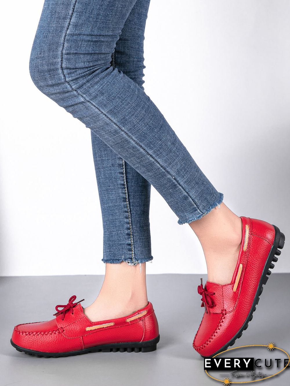 Retro Casual Simple Lace-up Flat Shoes