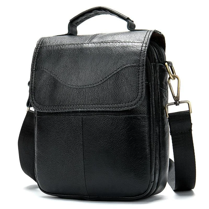 Men's Flap Type Shoulder Bag Retro Leather Crossbody Bag Handbag