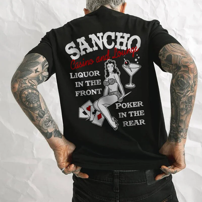 UPRANDY Poker in the rear design T-shirt -  UPRANDY