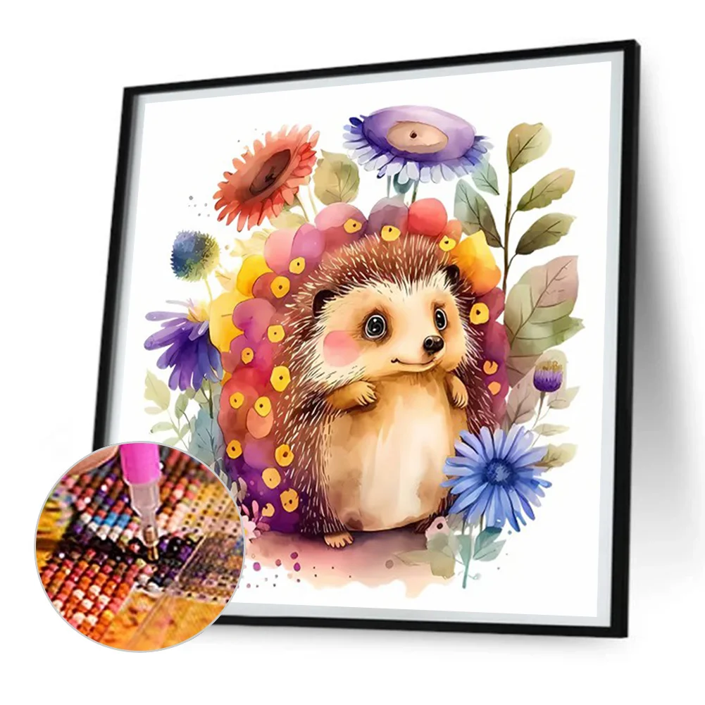 Full Round Diamond Painting 30*30cm - Hedgehog
