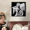 Elegante Dame mit Zylinder - speziell geformtes Diamond Painting - 30*30cm