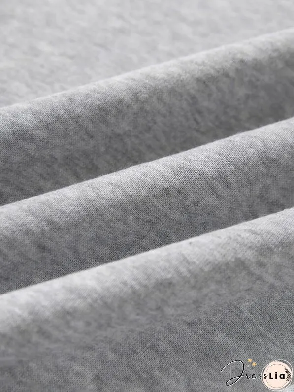 Kangaroo Pocket Drawstring Hoodie for Women