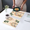 2Pcs Artistic Pattern Diamond Painting Placemat DIY Art Placemat for Table Decor