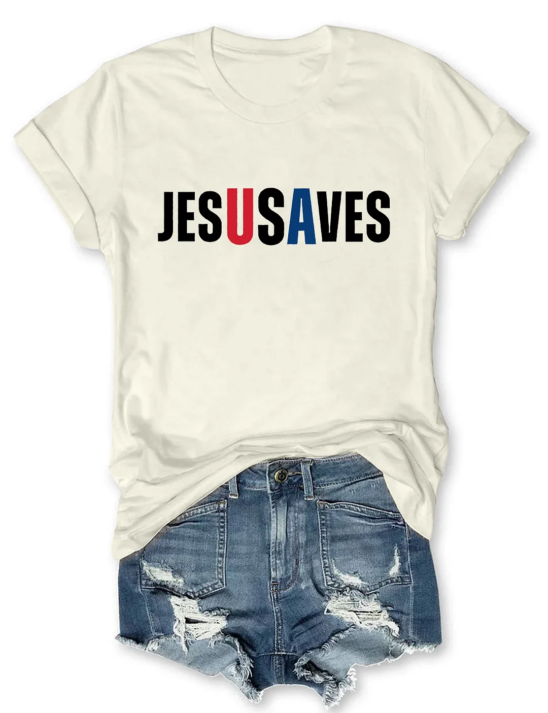 Jesus Saves USA T-shirt