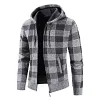 Men's Thickened Casual Fleece Loose Stand Collar Knit Cardigan Sweater Jacket Coat