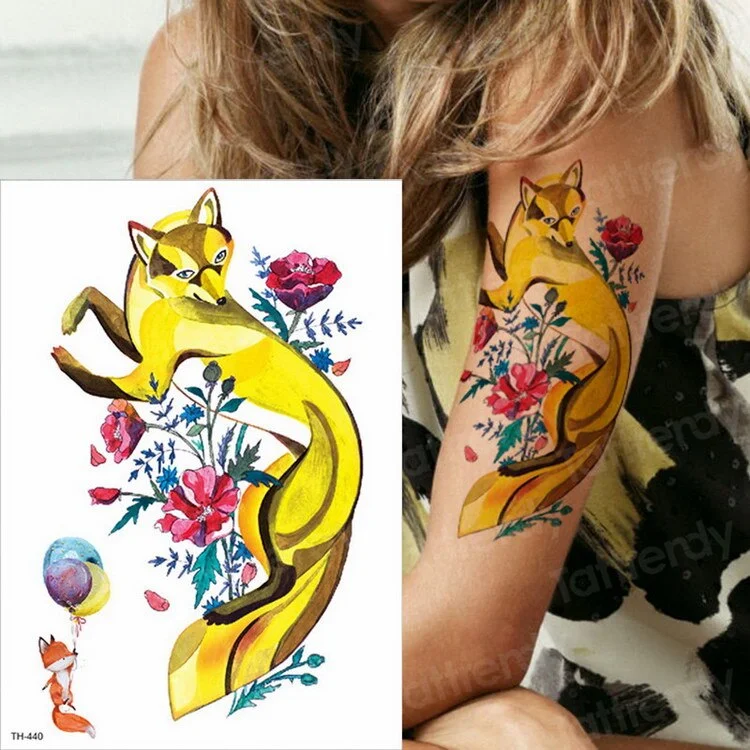 Watercolor Hummingbird Temporary Fake Tattoo Body Art Sticker Waterproof Hand Bird Tattoo for Women Arm Men Tattoos Water Color