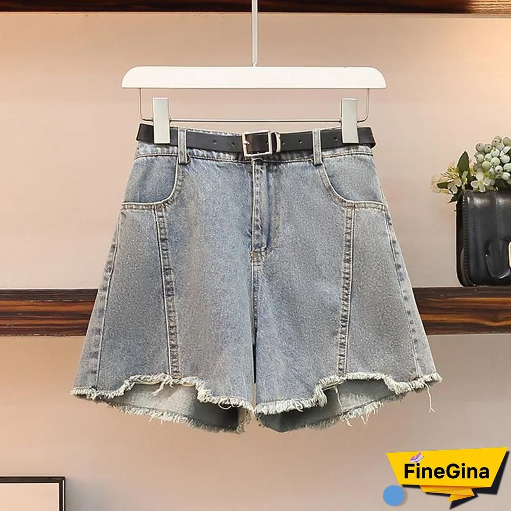 Fashion Print Tee+Denim Shorts P11657