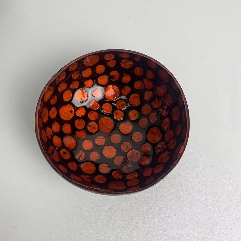 Pastoral Solid Color Coconut Shell Charcoal Shell Tableware 1 Piece