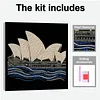 (30x30cm)DIY Landmark Pearl Painting Art With Inner Frame Handmade Pearl Material Art Kit Living Room Decor(Sydney Opera House)