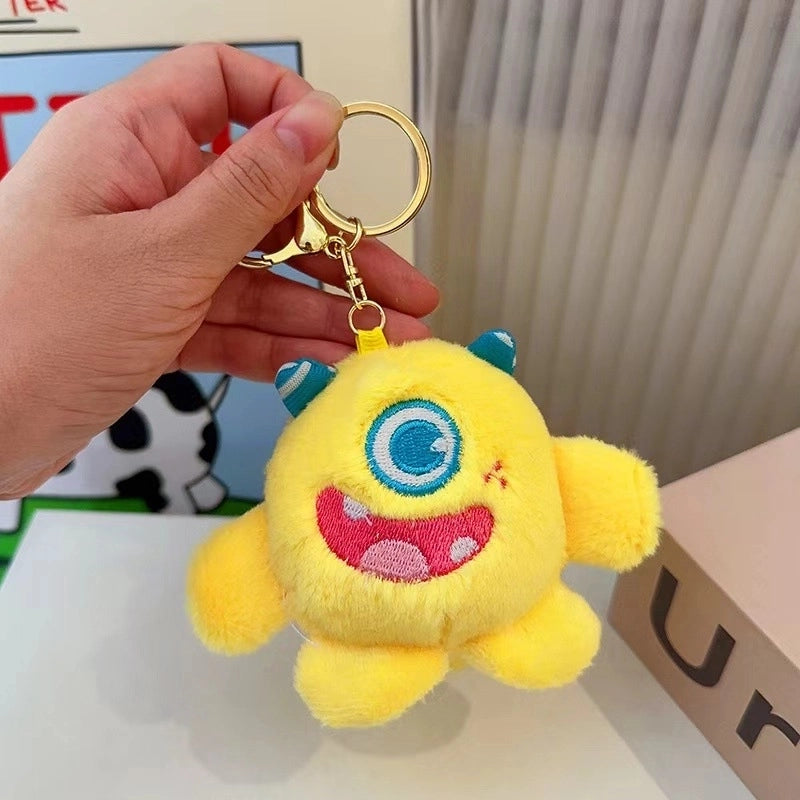 Cute Solid Color Plush Patchwork Women’s Keychain