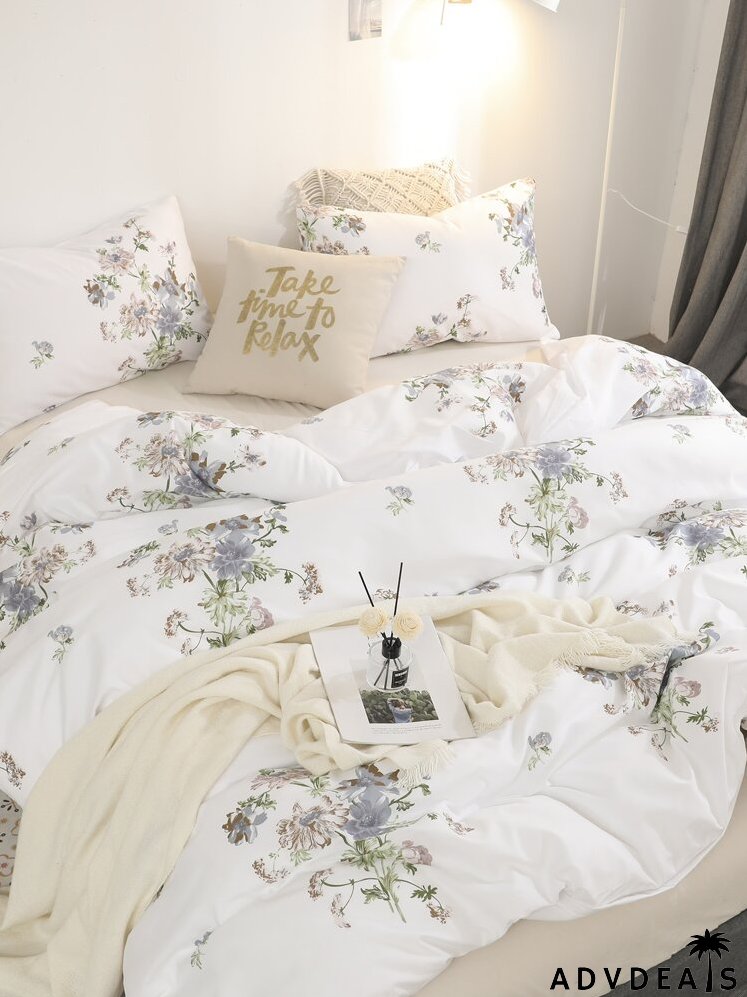 Flower Print Bedding Set Without Filler