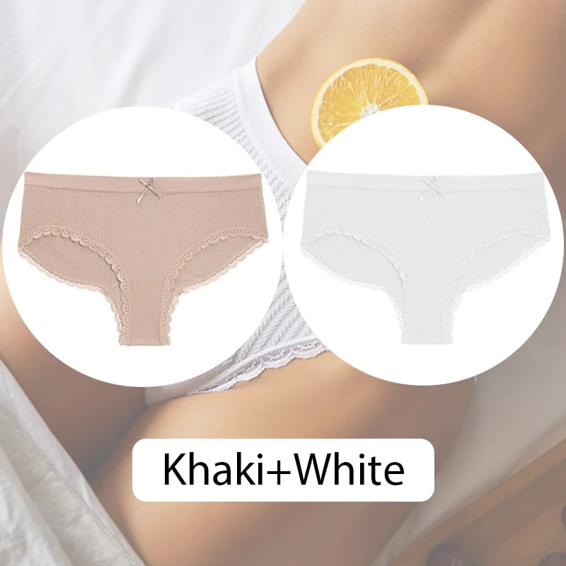 FINETOO Women Seamless Briefs 3D Jacquard Panties Low Waist Bow Underwear M-2XL Female Underpants Soft Ladies Panty Lingerie New