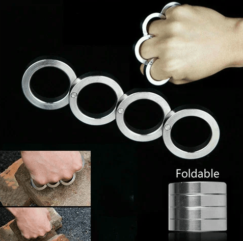 Stainless Steel Outdoor Rotatable Folding Ring (4 pack)