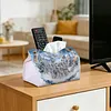 Diamond Painting PU Snow Wolf Tissue Box Tissue Holder