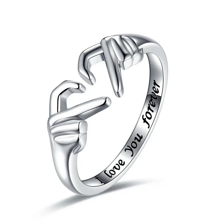 Romantic Heart Couple Rings For Women And Men Letters I Love You Forever Promise Statement Lovers Wedding Engagement Jewelry