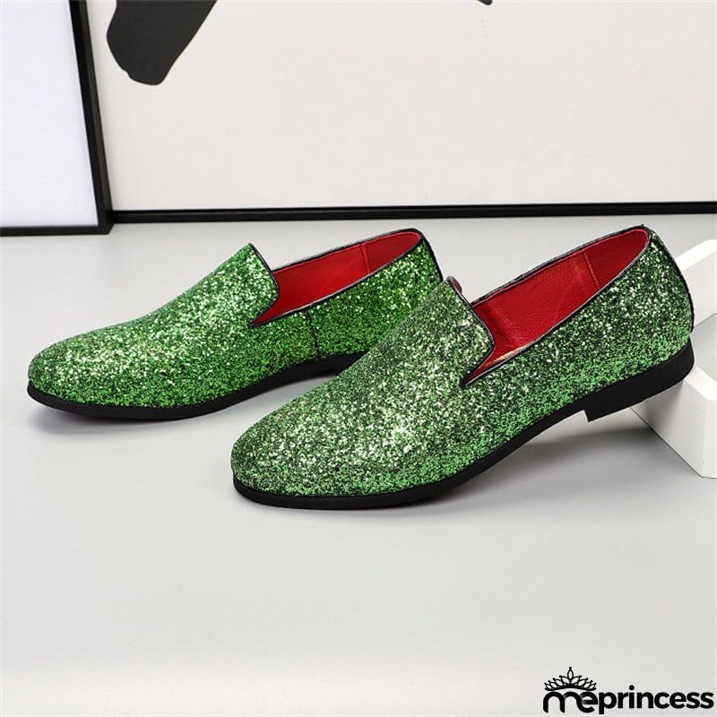 Men's Fashion Glitter Party Dress Shoes