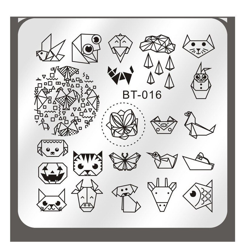 1Pc 6x6cm Nail Art Stamping Plates Multi-Patterns Print Manicure Image Templates Nail Art Stamps Stencil For Nail Art Decoration