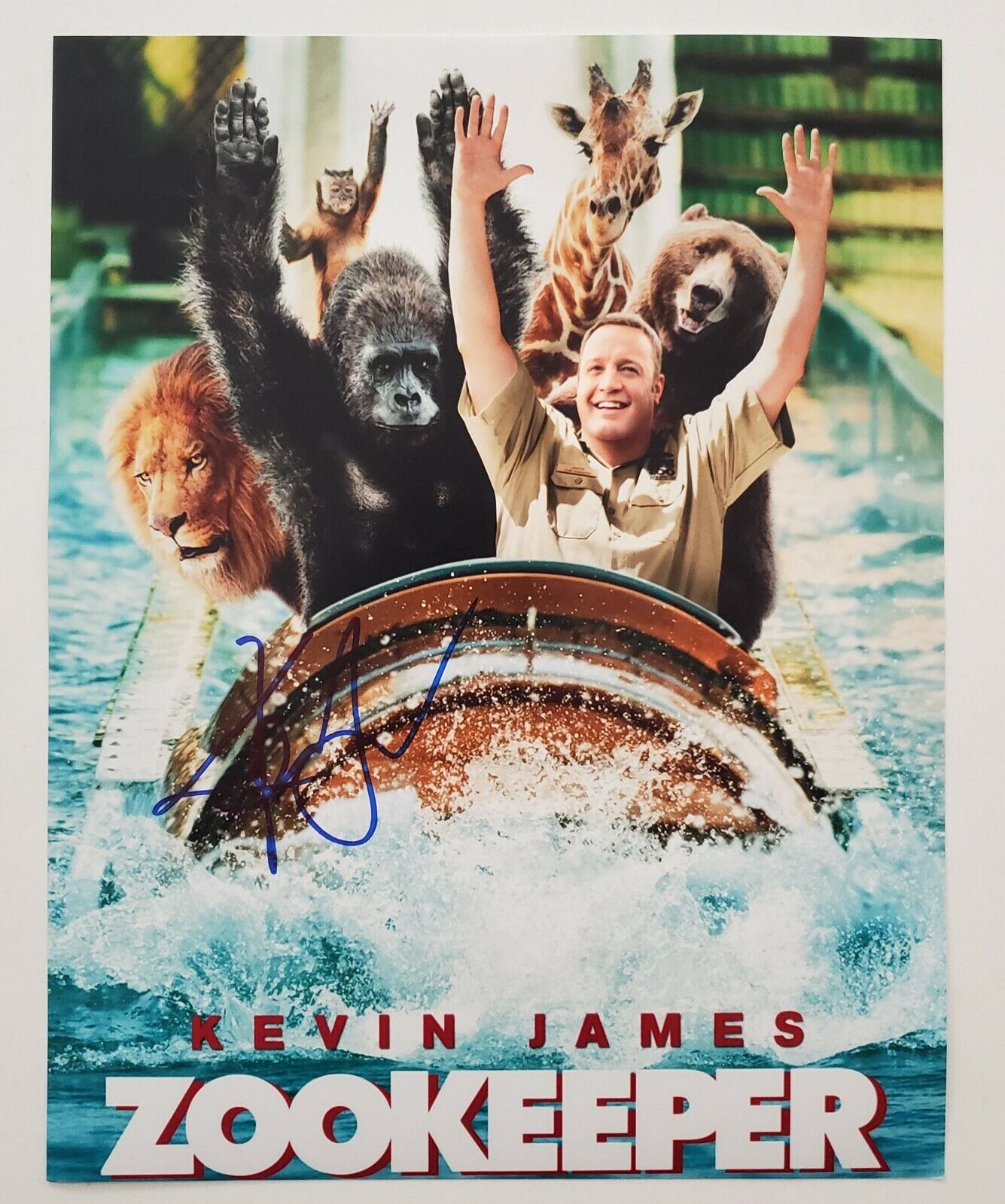 Kevin James Signed Zookeeper 8x10 Photo Poster painting Here Comes The Boom King Of Queens RAD