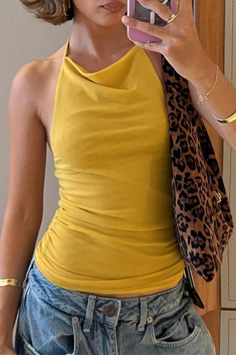 Mesh Halter Tops