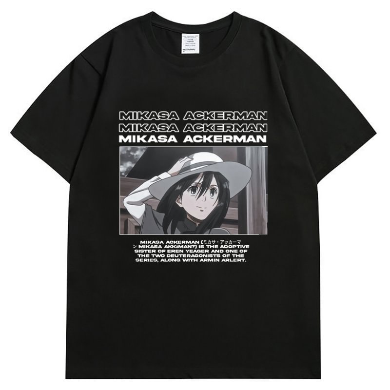 Attack On Titan Shingeki No Kyojin Little Mikasa Summer T-shirt weebmemes