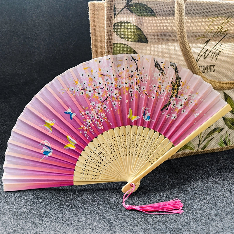 Antique Fan Folding Fan Men’s And Women’s Classical Dancing Fan Ancient Costume Performance Photography Hanfu Props Chinese Style Handmade Folding Fan