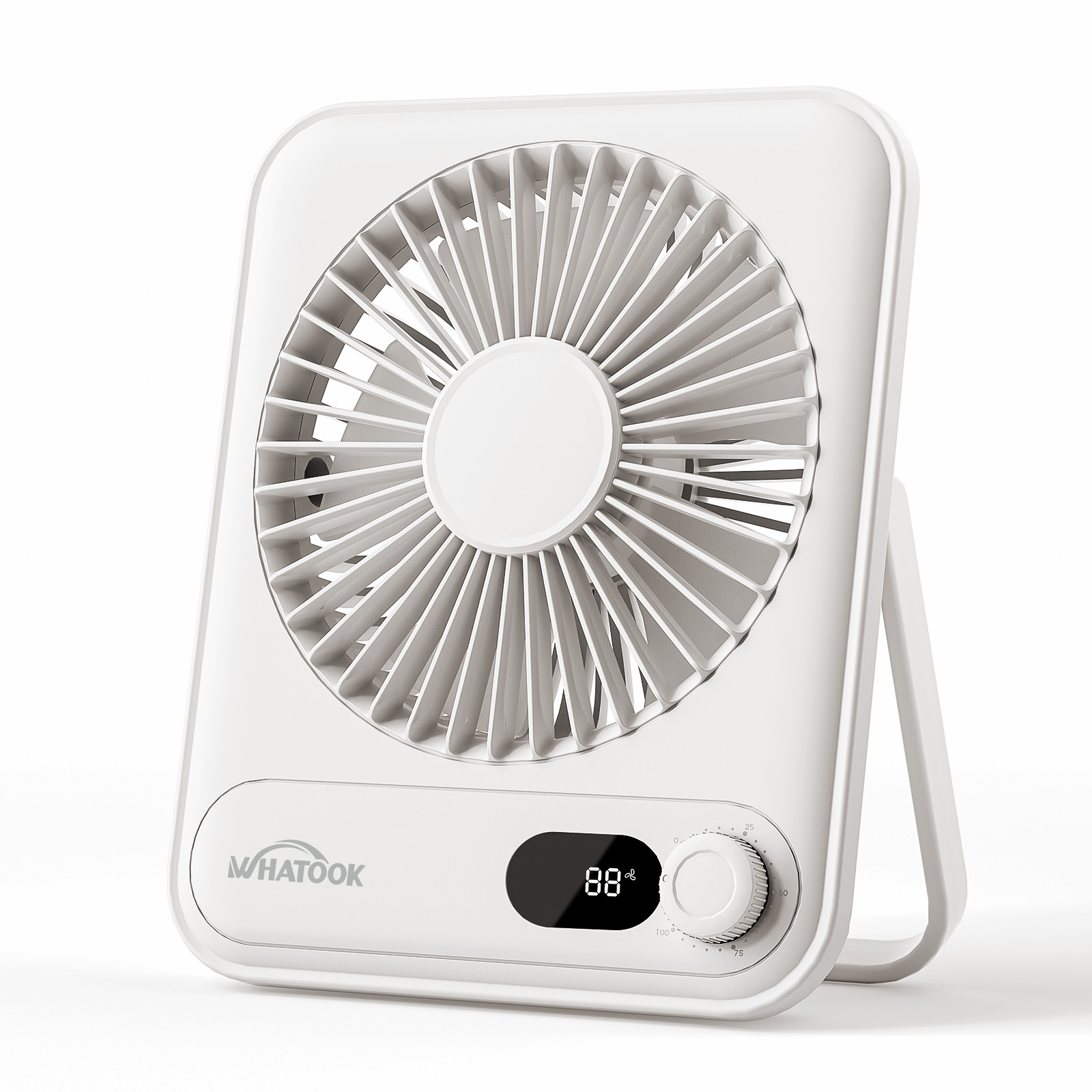 white desk fan