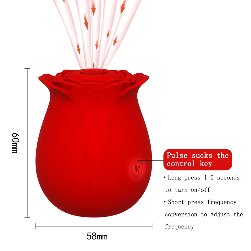 rose vibrator · portable rose toy with a powerful suction
