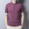 Gioiacombo&trade; POLO da uomo in seta di ghiaccio alla moda 
