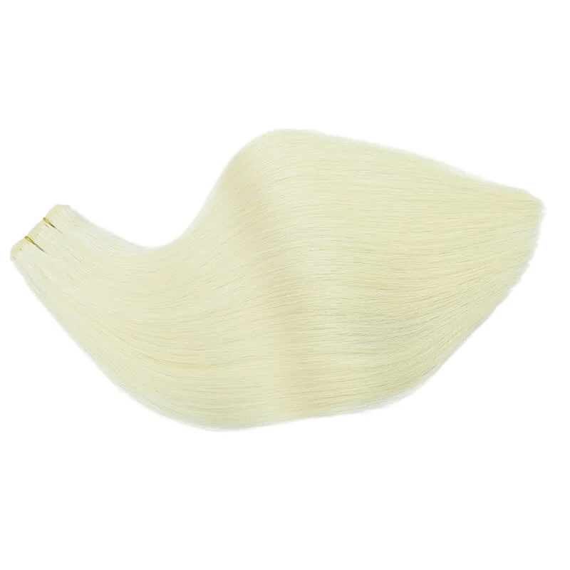 Machine Made Hair Weft #60 Lightest Blond 100Gram Per Pack