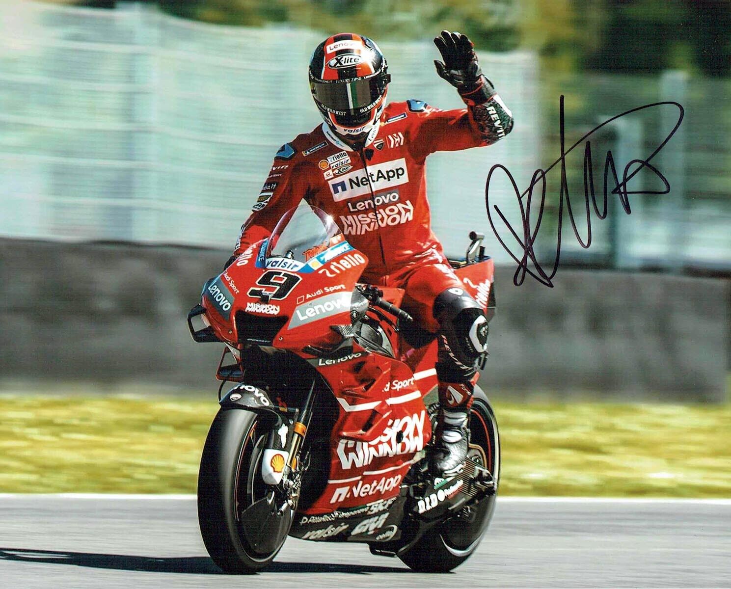 Danilo PETRUCCI 2019 SIGNED 10x8 Photo Poster painting 4 Autograph Ducati AFTAL COA MOTOGP